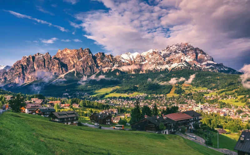 Blick auf Cortina D'Ampezzo