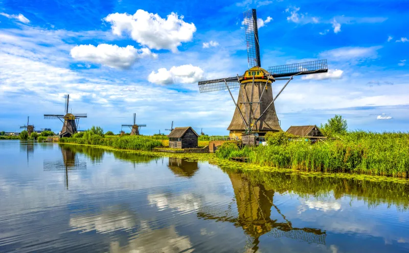 Die Windmühlen von Kinderdijk