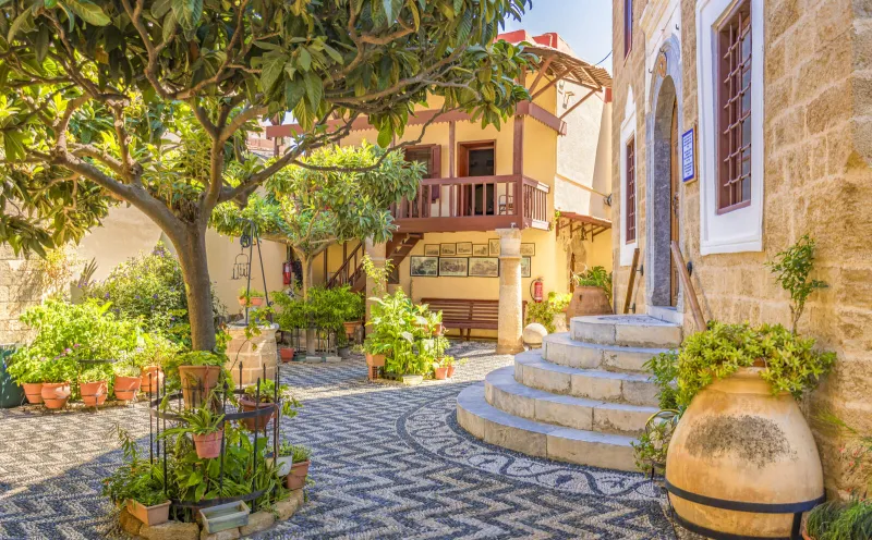 Innenhof auf Rhodos