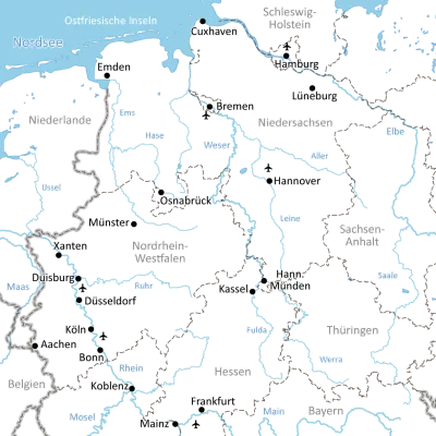 Radreisen in Niedersachsen und Nordrhein-Westfalen